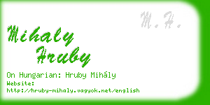 mihaly hruby business card